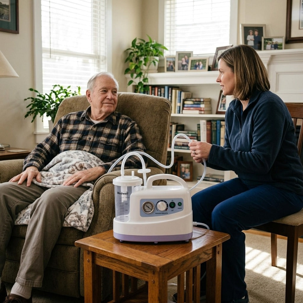 Portable 1000 ml Suction Unit - in everyday life