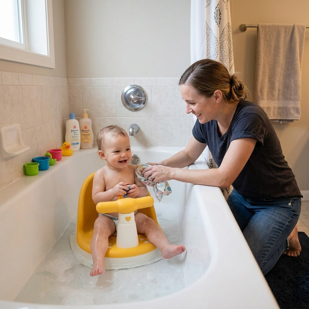 Portable Baby Shower Seat for Newborns and Young Children - in everyday life