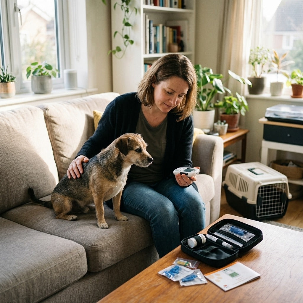 Portable Blood Glucose Monitor for Cats and Dogs - at home