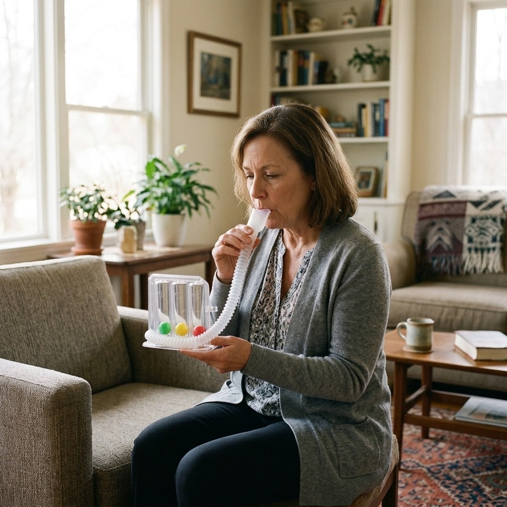 Portable Breathing Exerciser for Home Use - at home