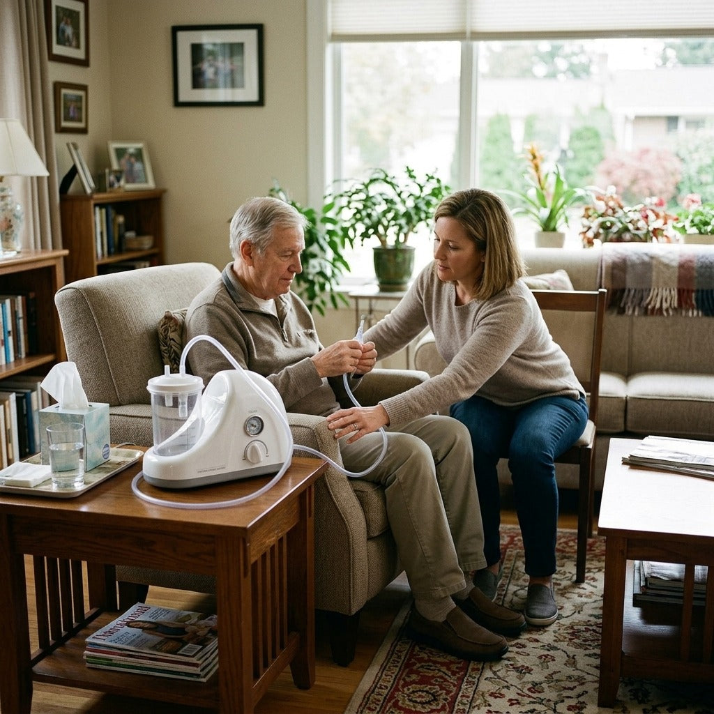 Portable Electric Phlegm Suction Unit for Adults - at home