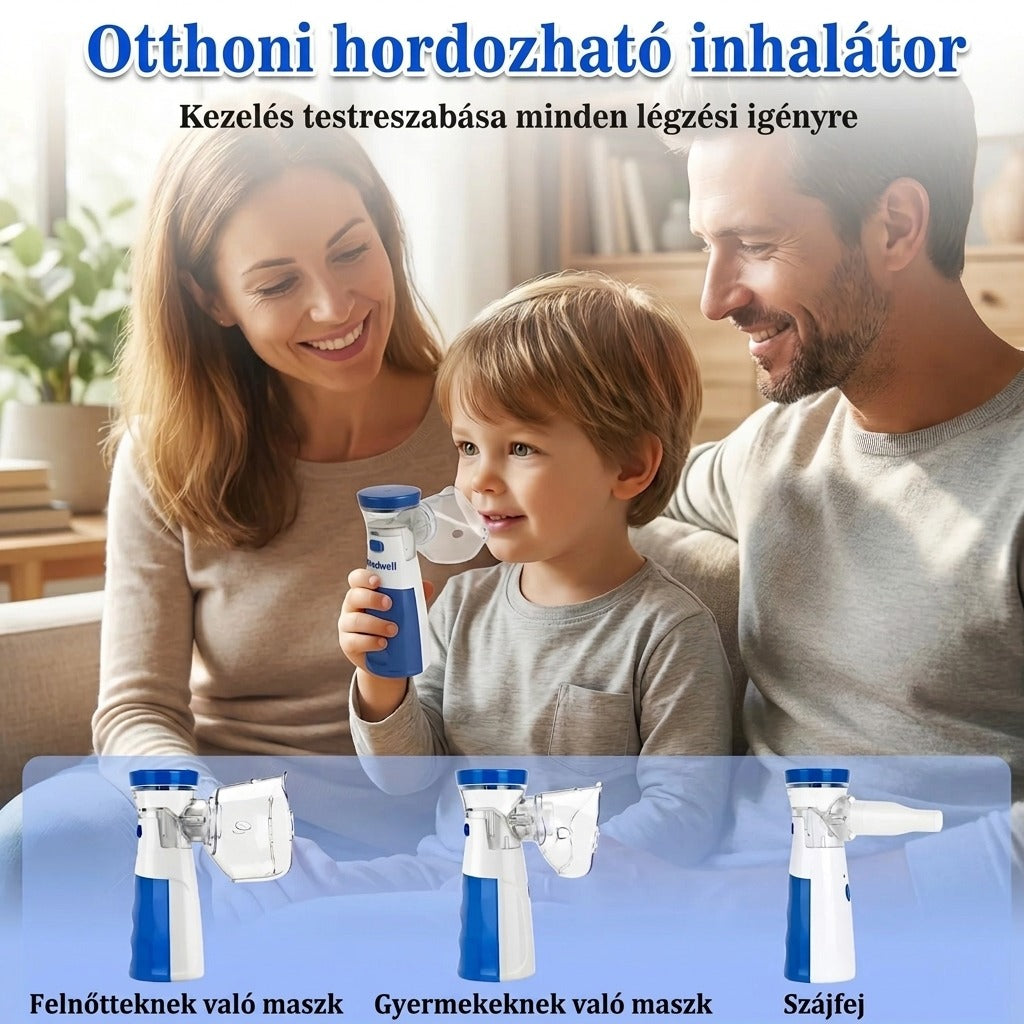 Otthoni inhalátor felnőtt és gyermek maszkokkal
