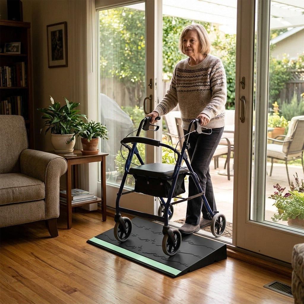 Portable Threshold Ramp, 3–6 cm Options - at home