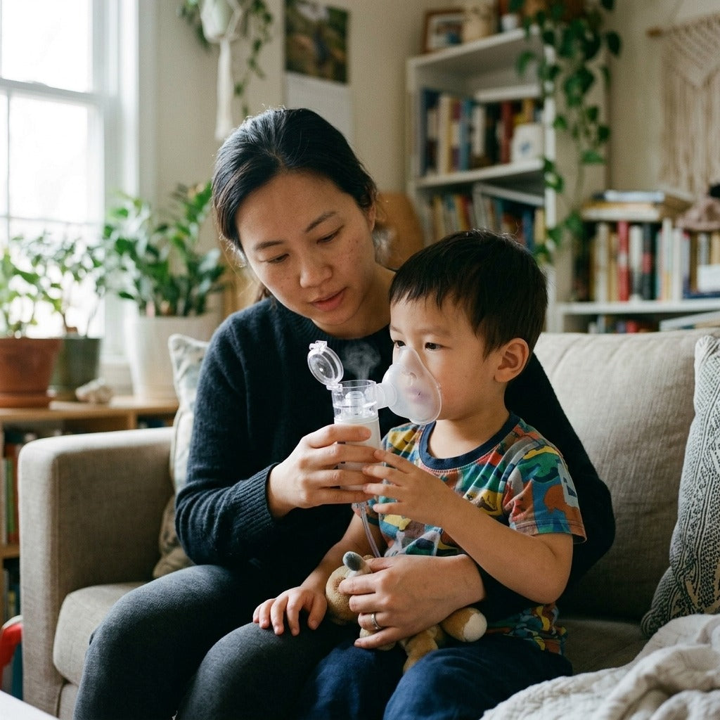 Portable Ultrasonic Mesh Nebulizer Cup for Adults and Kids - at home