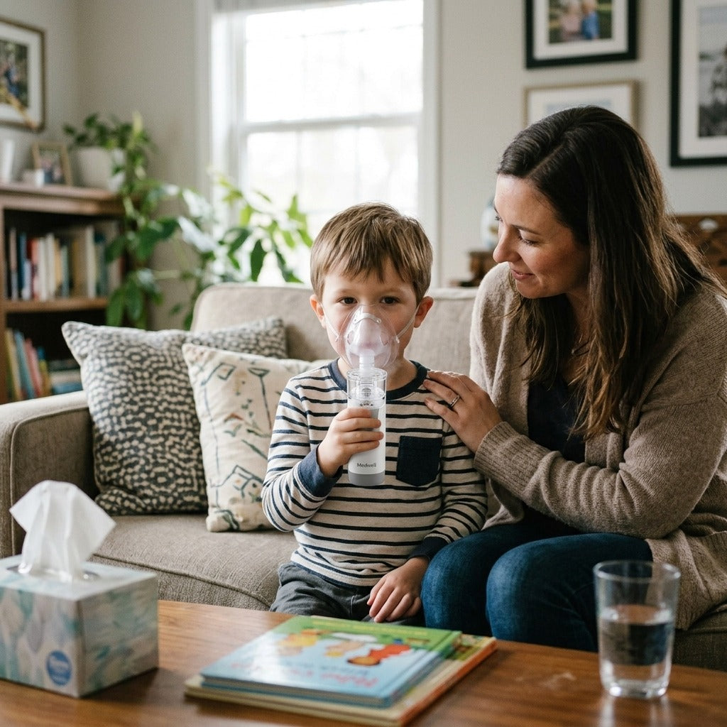 Portable Ultrasonic Mesh Nebulizer Cup for Adults and Kids - in everyday life