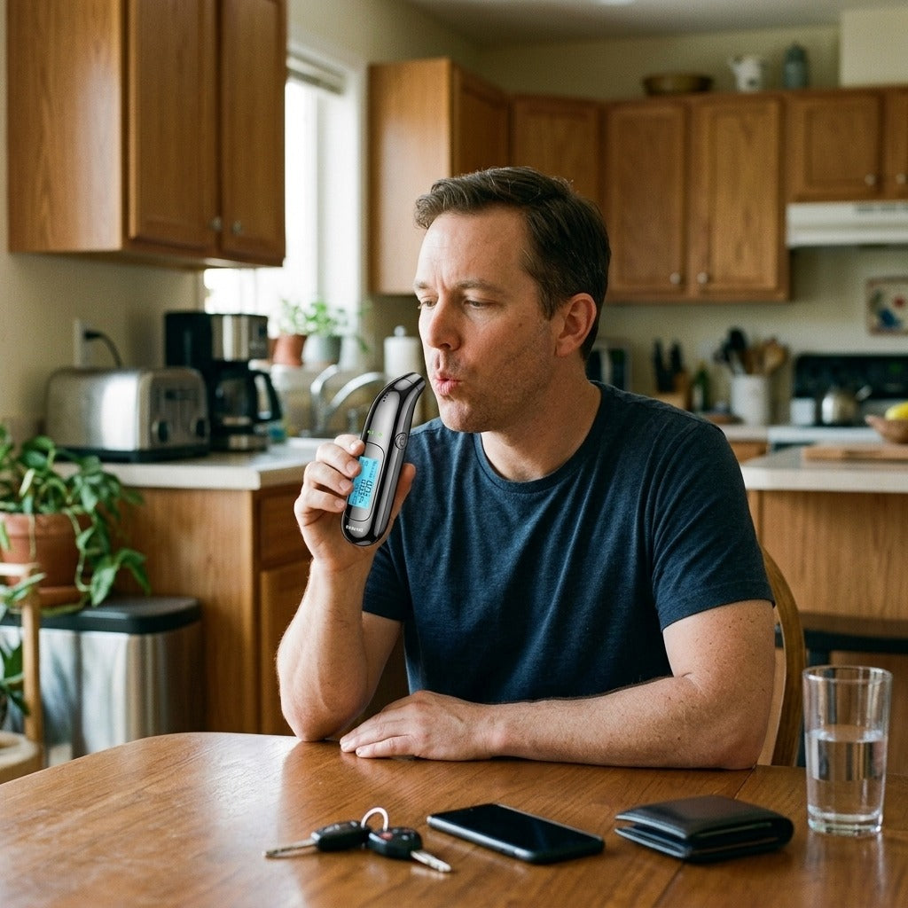 Portable USB-Rechargeable Breathalyzer - at home