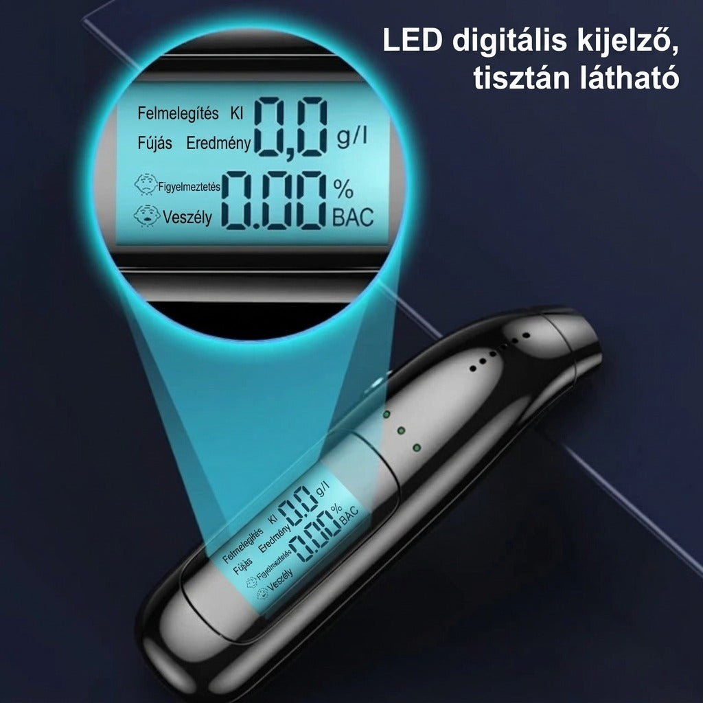 Digitális alkoholszonda LED kijelzővel
