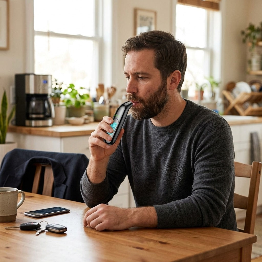 Portable USB-Rechargeable Breathalyzer - at home