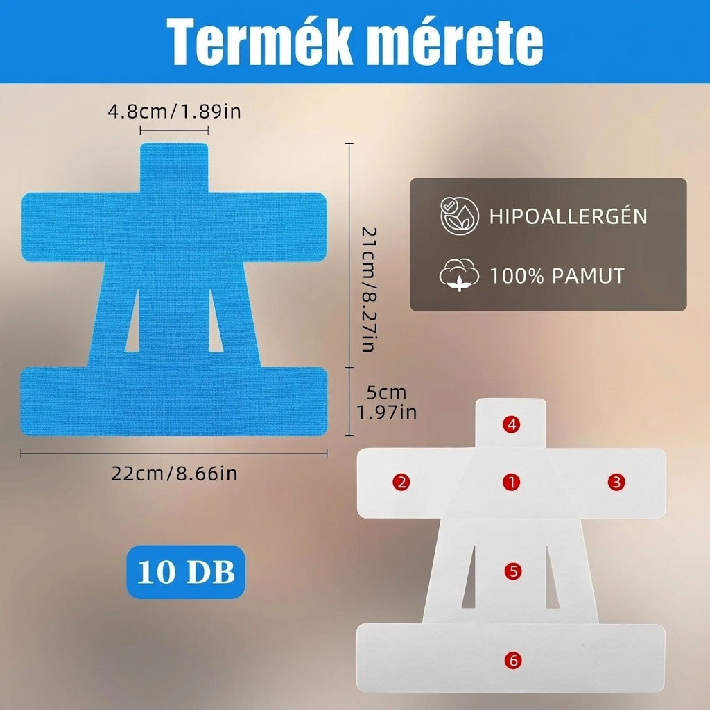 Pamut tapasz 22x21,7 cm, hipoallergén, 10 db csomag