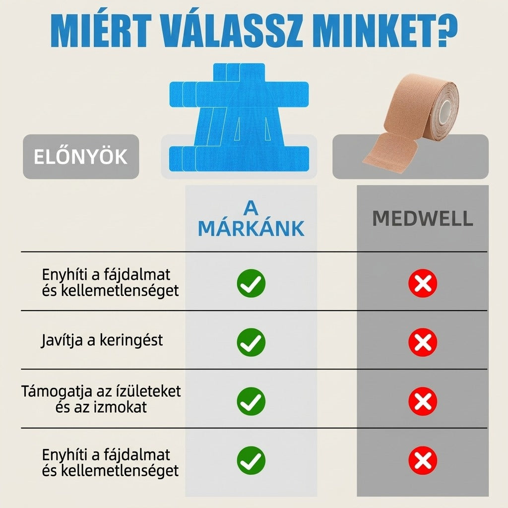 Medwell előnyei: fájdalomcsillapítás, keringés, izom támogatás