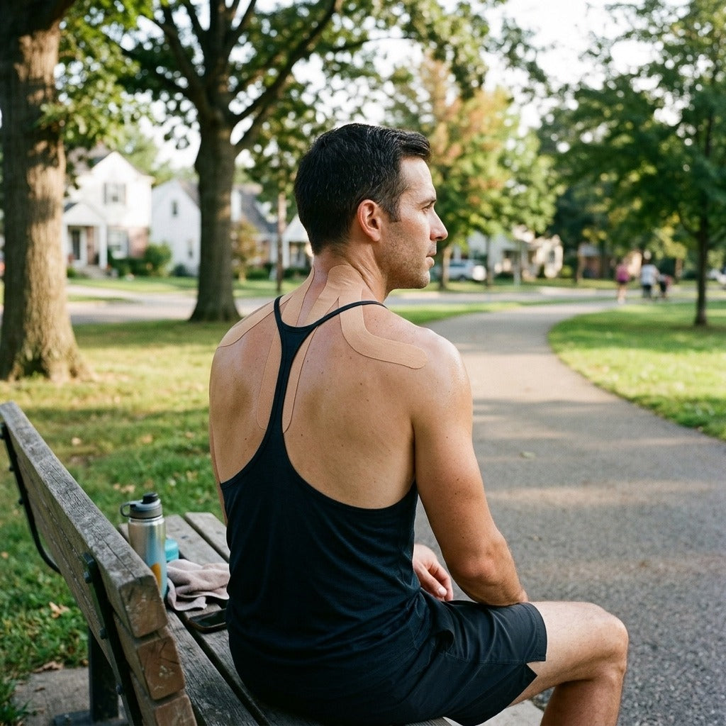 Precut Shoulder and Neck Kinesiology Tape - in everyday life