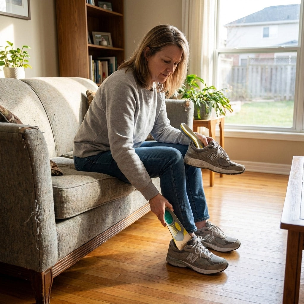 PVC Orthopedic Insoles with Arch Support - at home