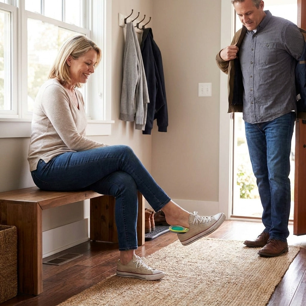 PVC Orthopedic Insoles with Arch Support - in everyday life
