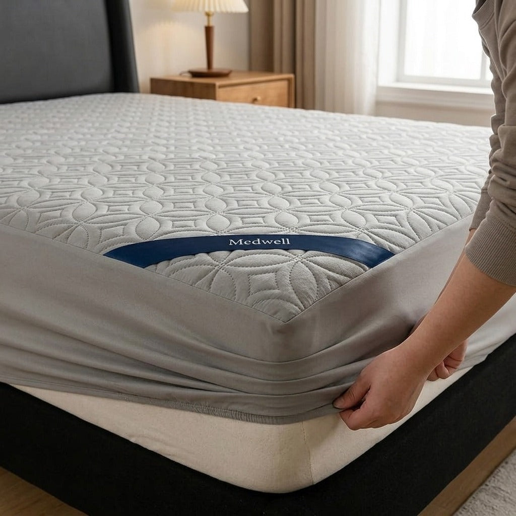 Quilted Waterproof Mattress Protector - in use