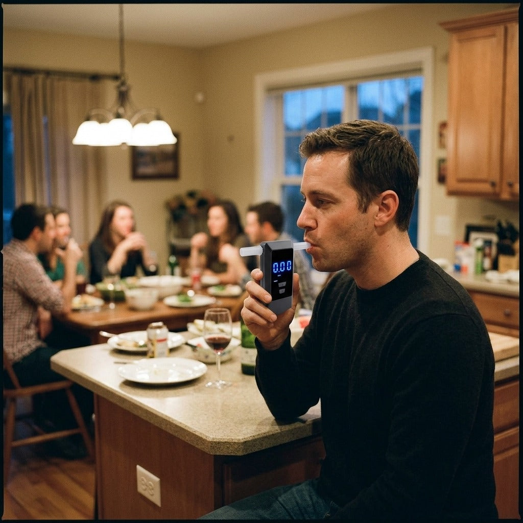 Rechargeable Digital Alcohol Breath Tester, CE Certified - in everyday life