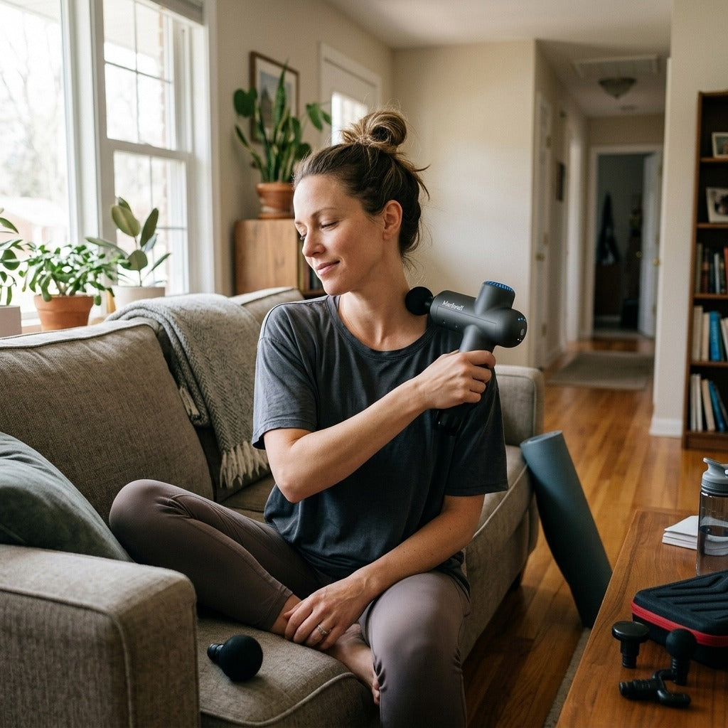 Rechargeable Electric Massage Gun for Body and Neck - in everyday life