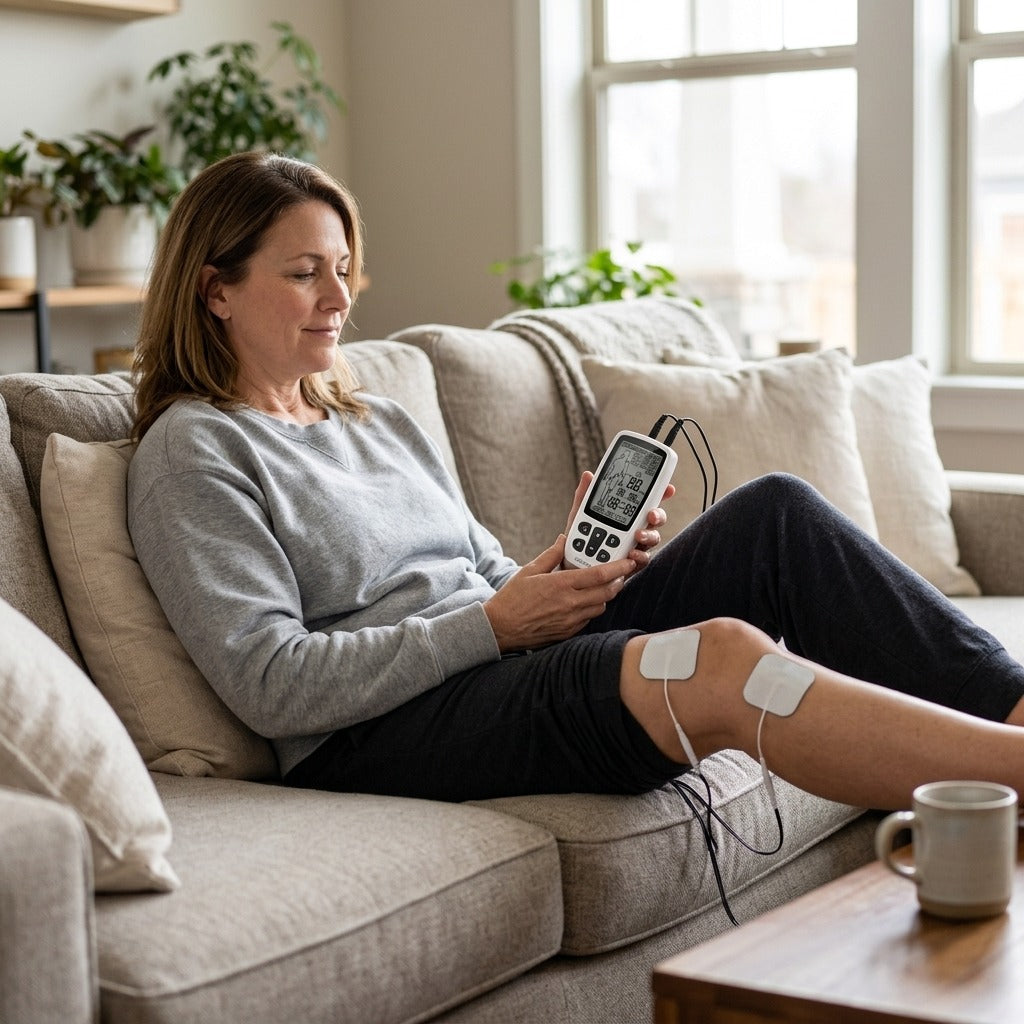 Rechargeable EMS & TENS Unit - in everyday life