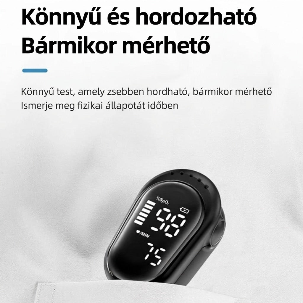 Könnyű és hordozható vér oxigén monitorozó bármikor mérhető