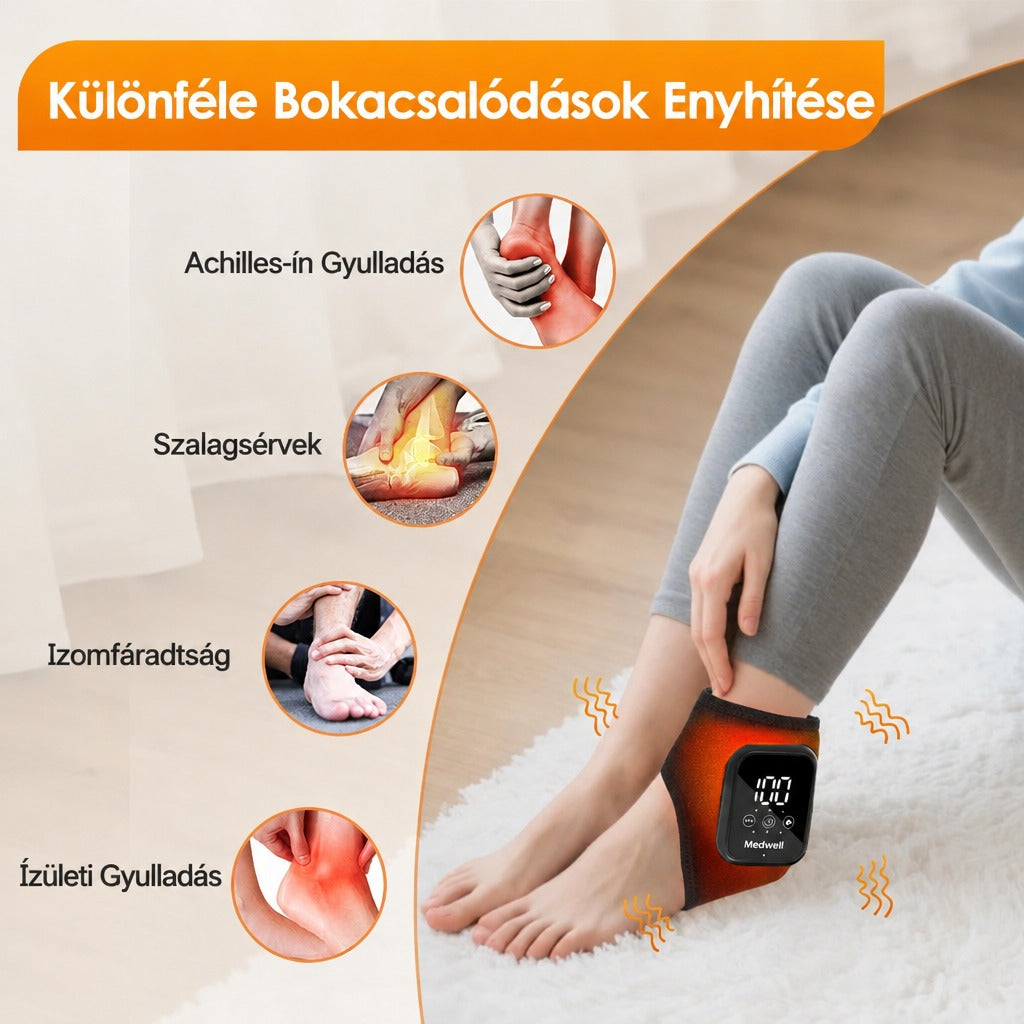 Bokacsalódások kezelésére alkalmazható bokamasszírozó