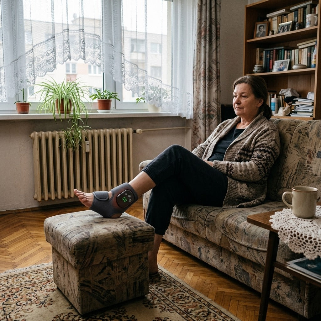 Újratölthető, melegítő bokarögzítő - a mindennapokban