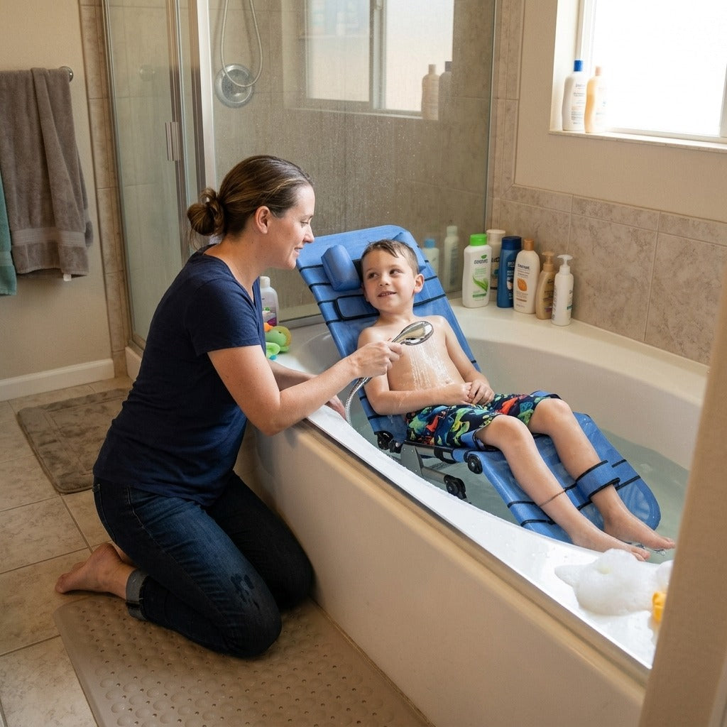 Reclining Bath Chair for Children - in everyday life
