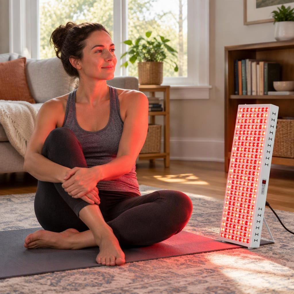 Red and Near-Infrared LED Therapy Panel Lamp - at home