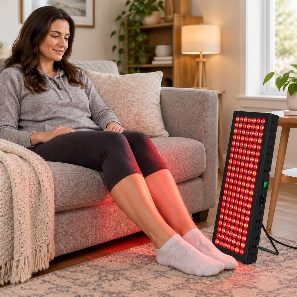 Red and Near-Infrared LED Therapy Panel Lamp - in everyday life