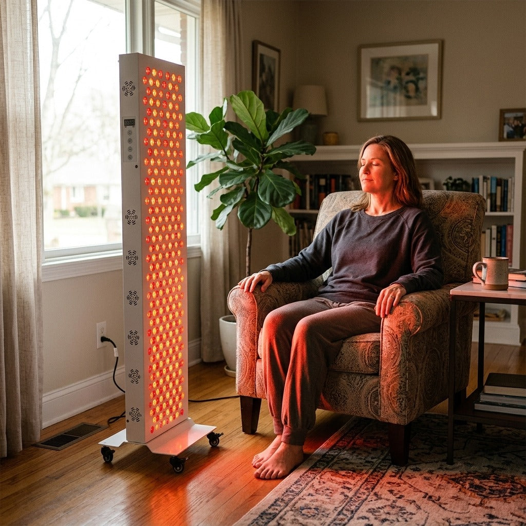 Red Light Therapy Panel with Four Wavelengths - at home