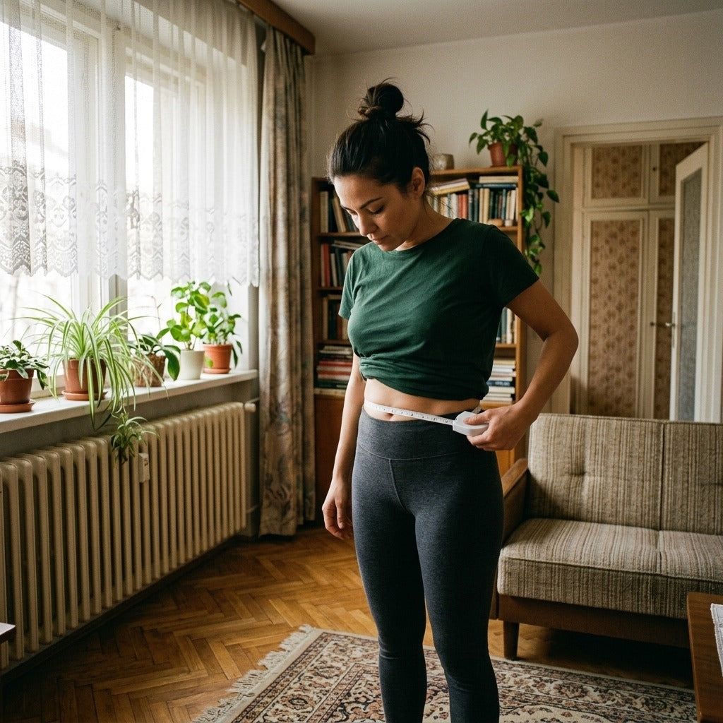 Visszahúzható testmérő szalag derékhoz, mellkashoz, karhoz - otthon
