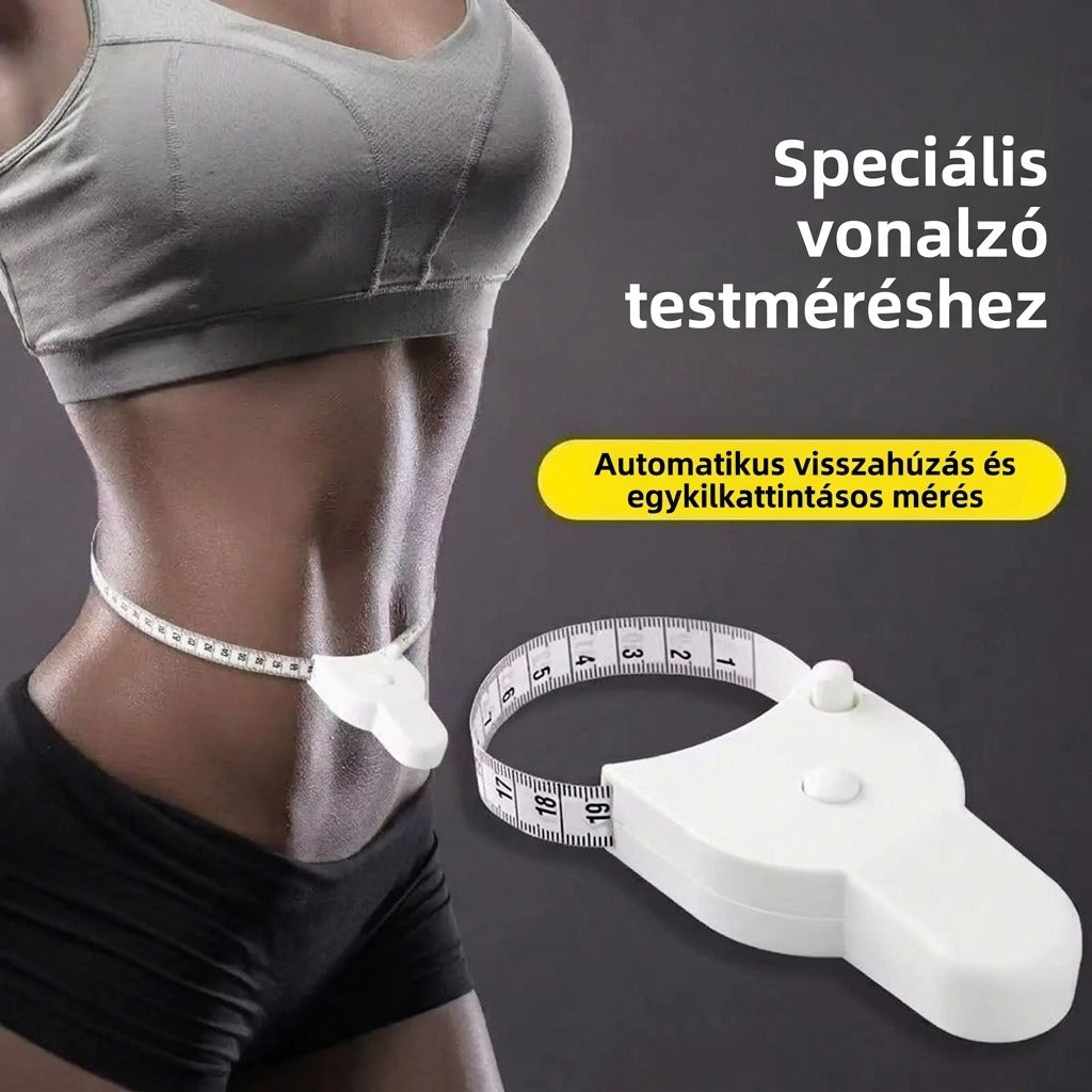 Speciális vonalzó testméréshez automatikus visszahúzás egykilkattintásos mérés