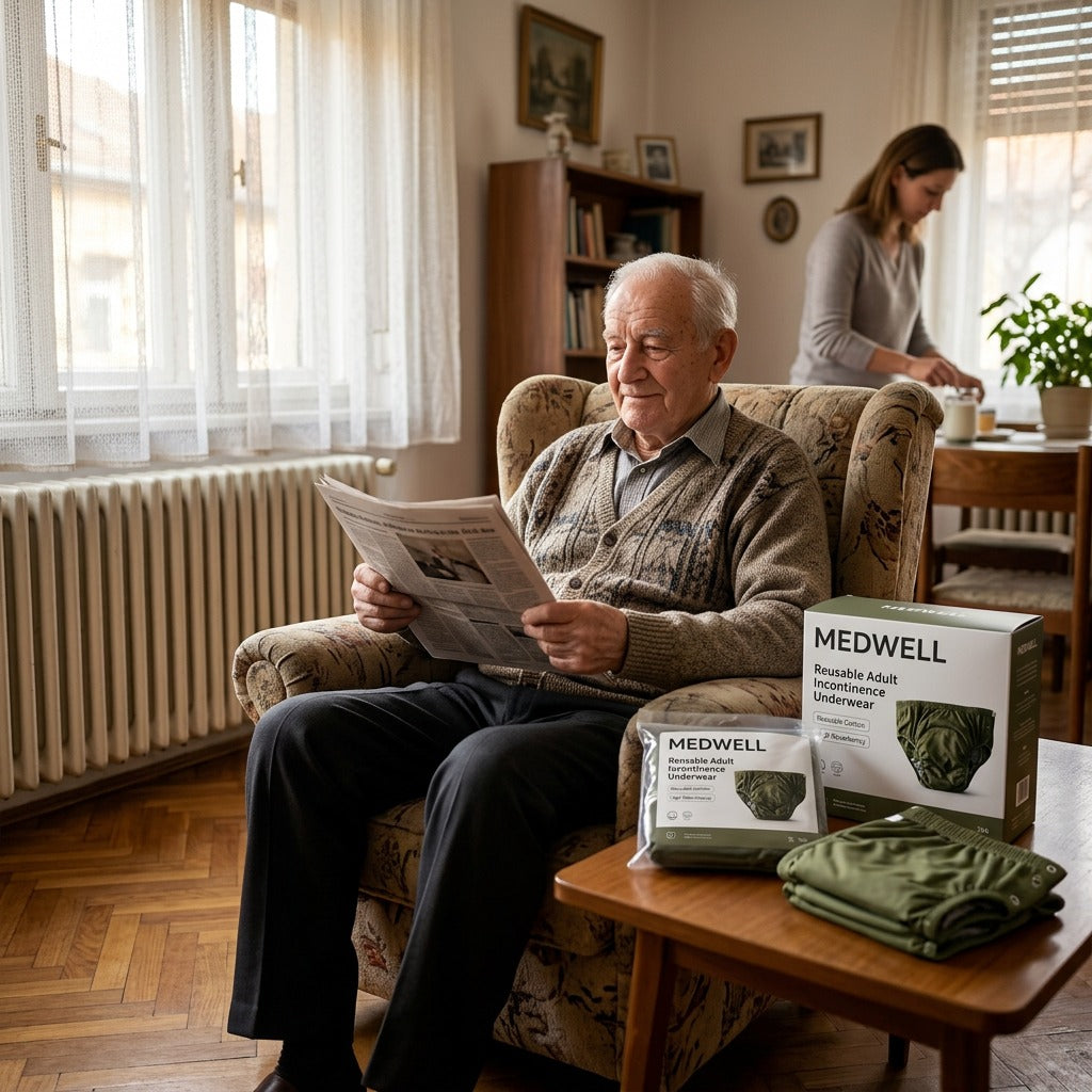 Újrahasználható pamut inkontinencia alsónemű felnőtteknek - a mindennapokban