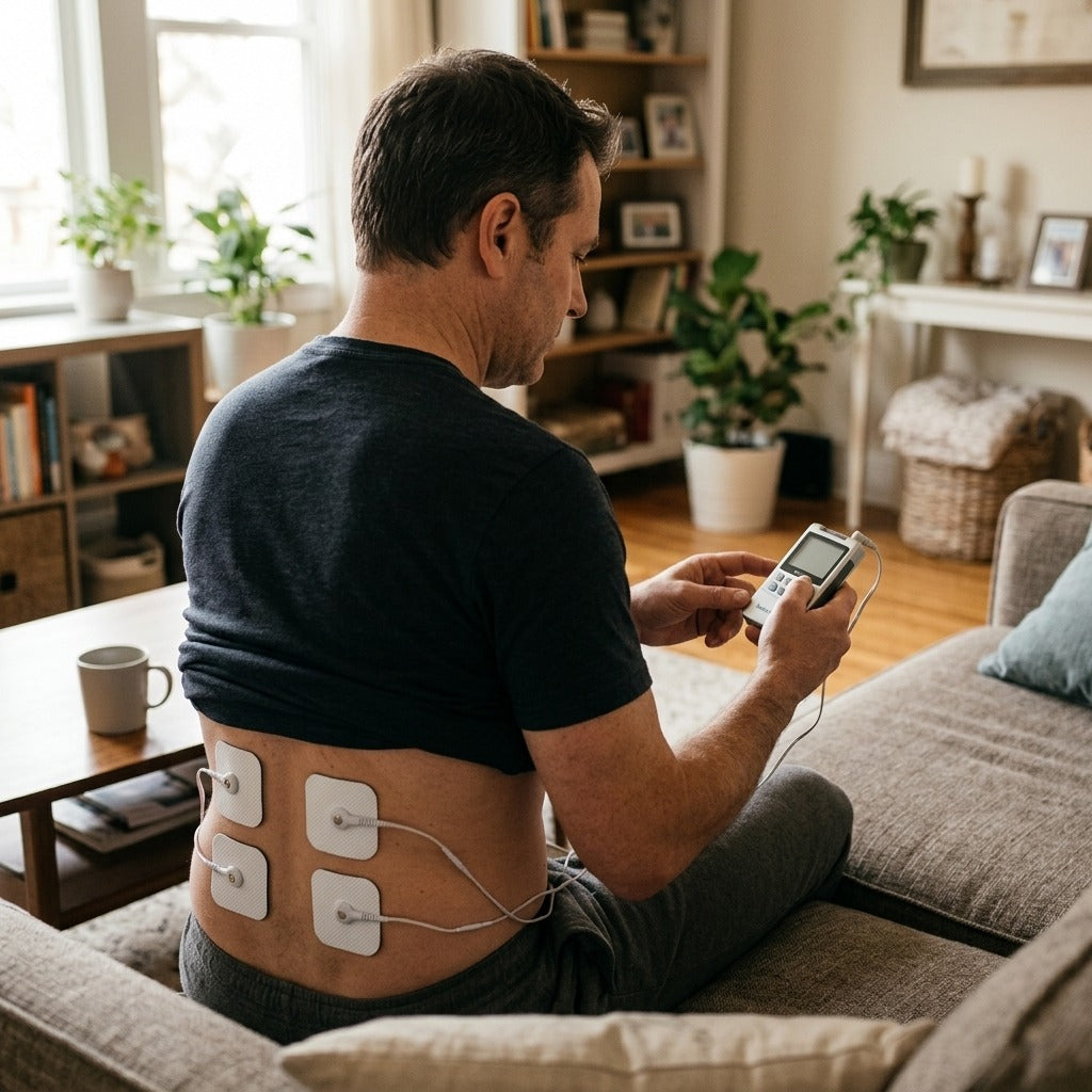 Reusable EMS TENS Electrode Pads for Back - at home