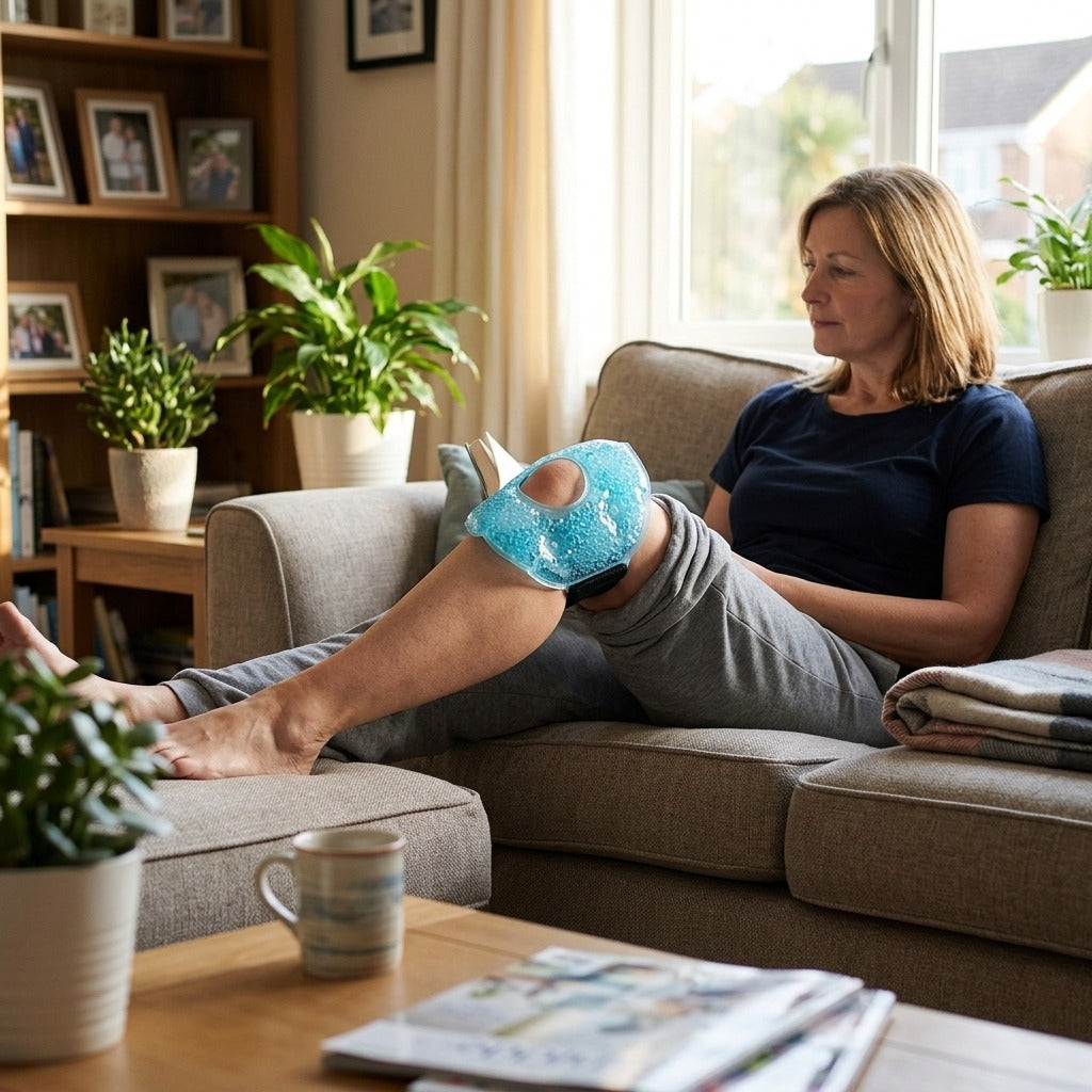 Reusable Gel Ice Wrap with Adjustable Strap - at home