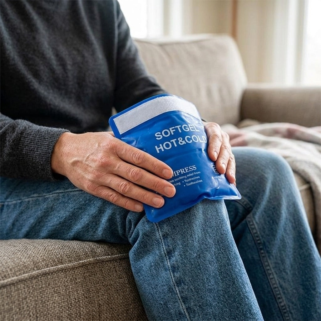 Reusable Hot and Cold Gel Pack - in use