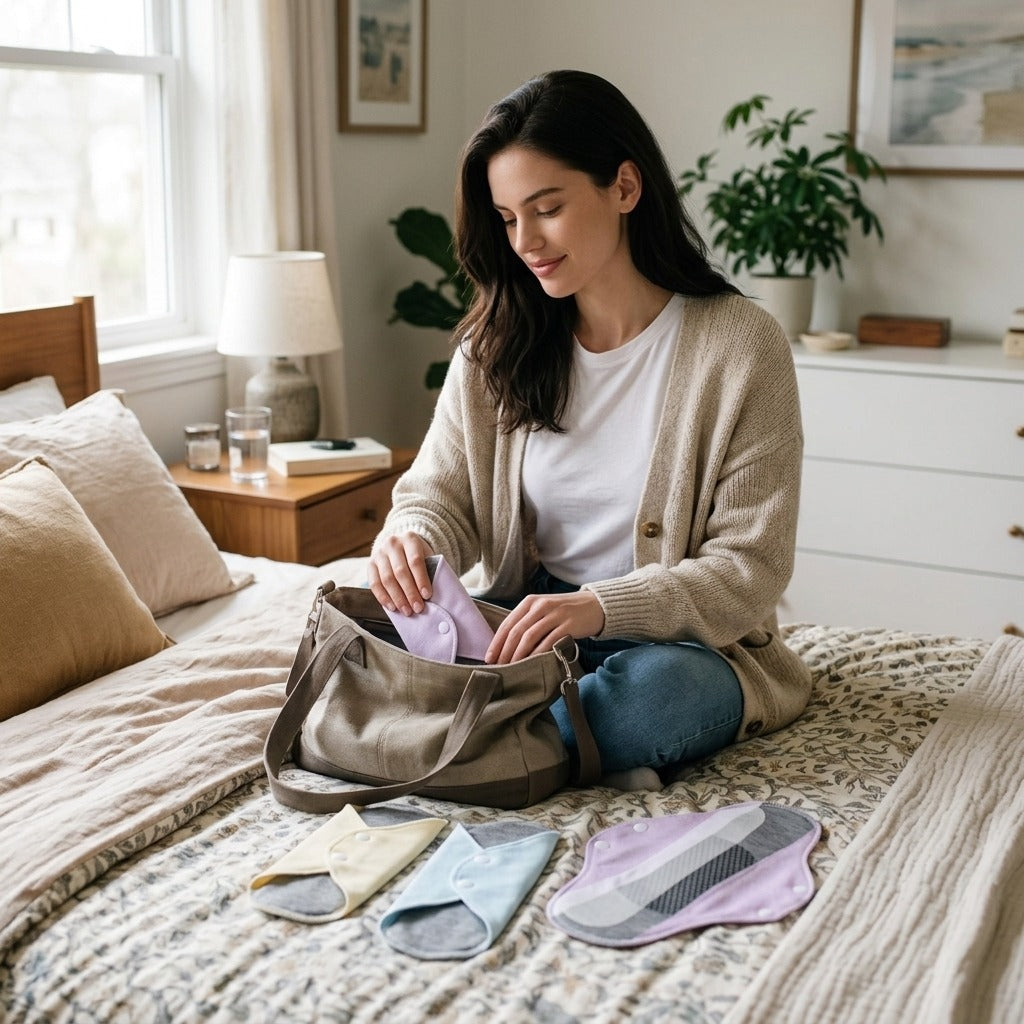 Reusable Incontinence Pads, Set of 4 - in everyday life