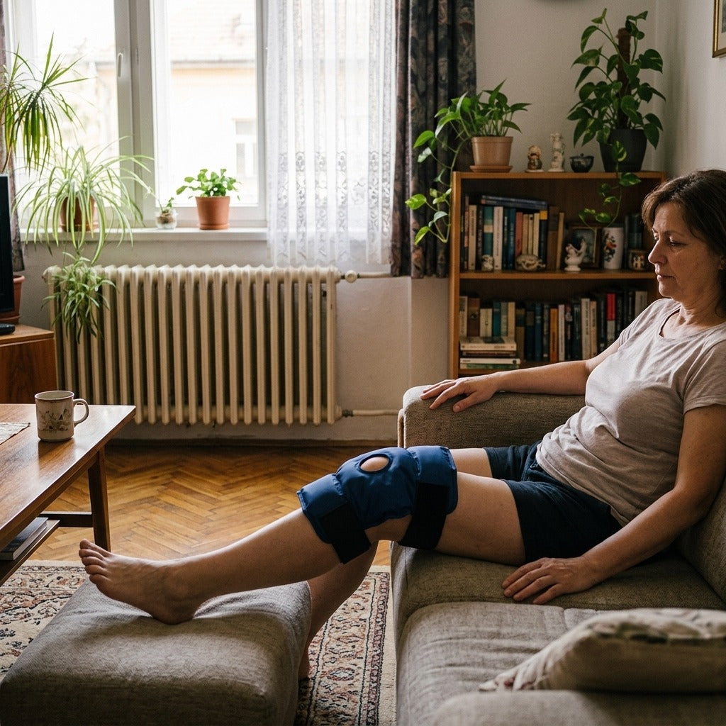 Újrahasználható térd-jégpárna hűtő terápiához - otthon