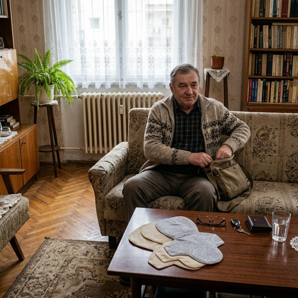 Mosható pamut inkontinenciabetét férfiaknak, 3 db - a mindennapokban