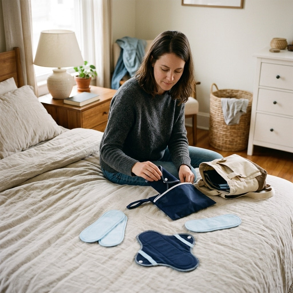 Reusable Washable Pads, Set of 8 - at home