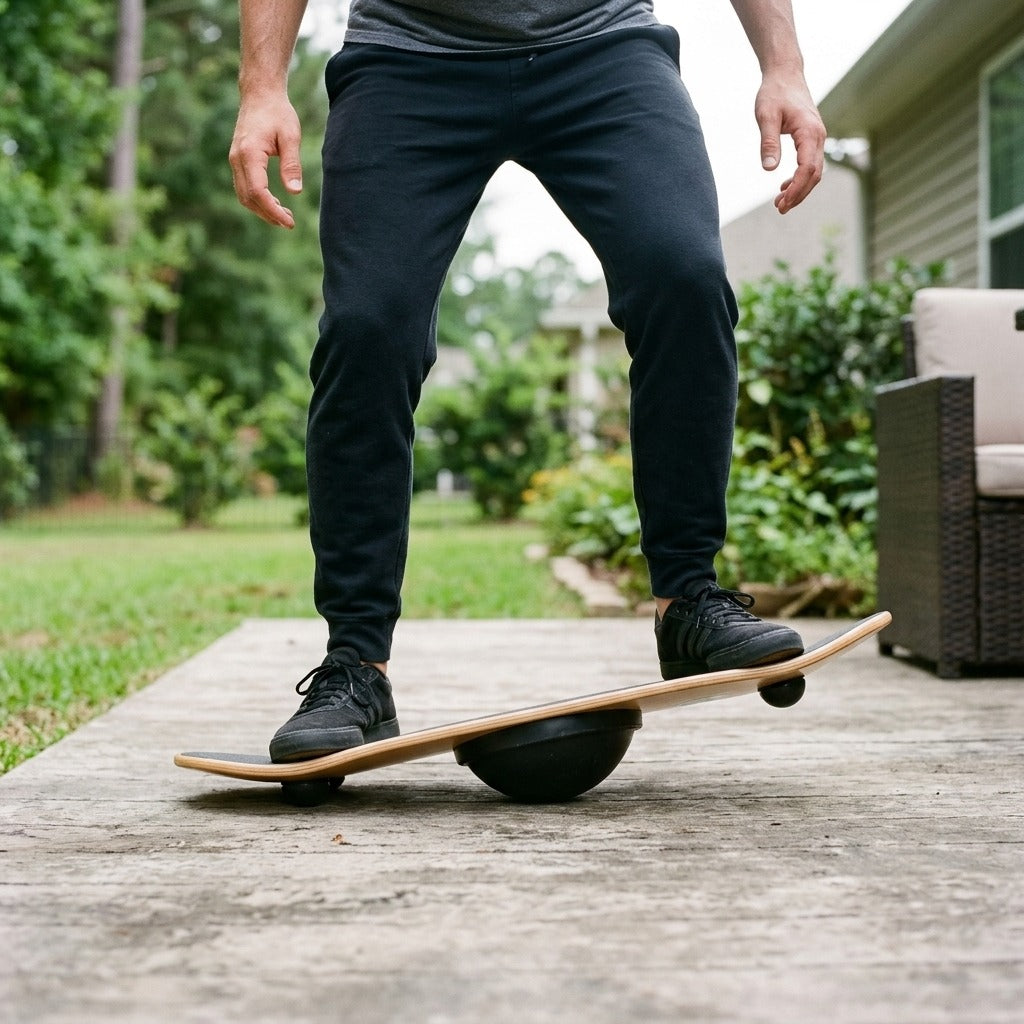 Rotating Balance Board for Adult Training - in use