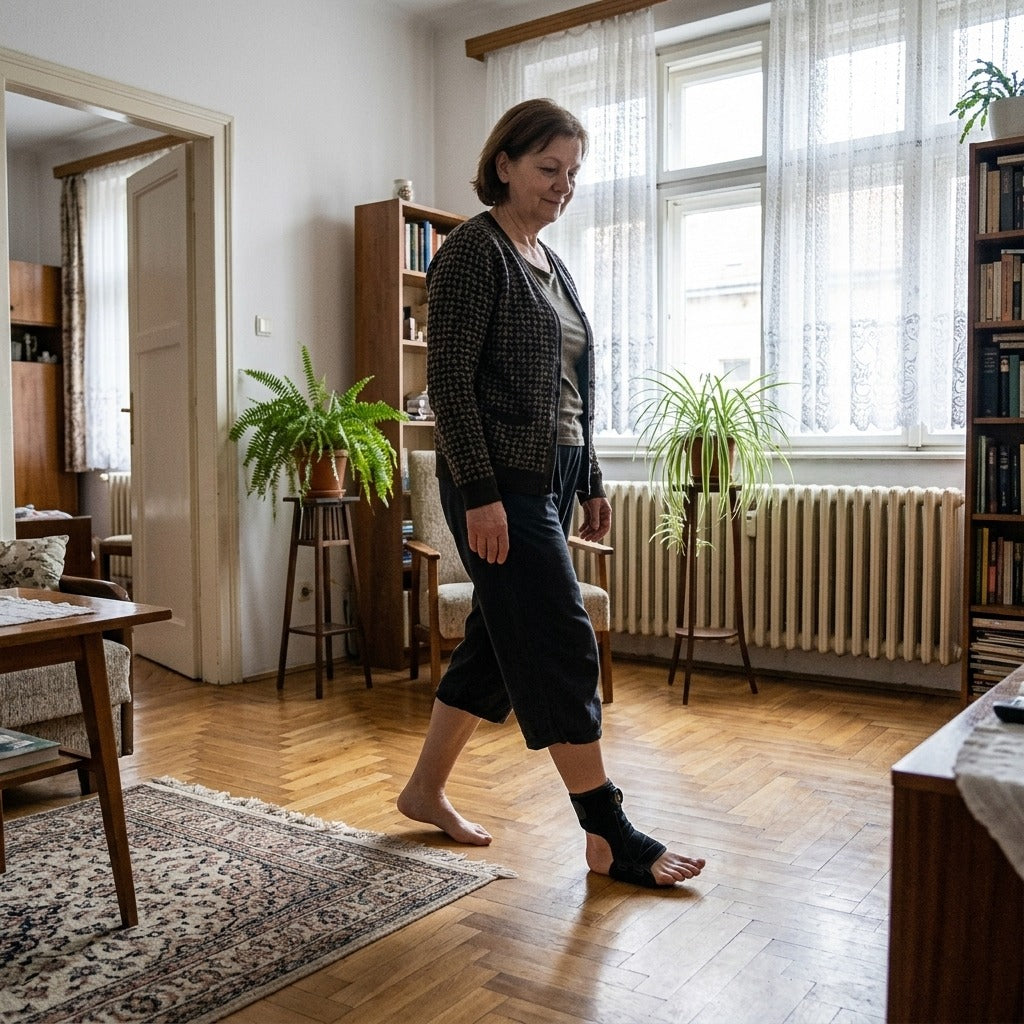 Forgógombos lábfej-emelő ortézis - a mindennapokban