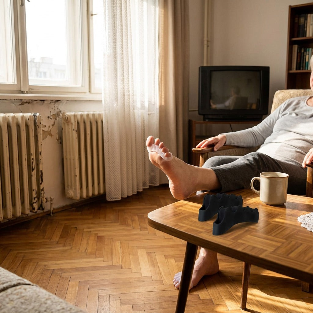 Gumi lábujjelválasztó lábápoláshoz - otthon