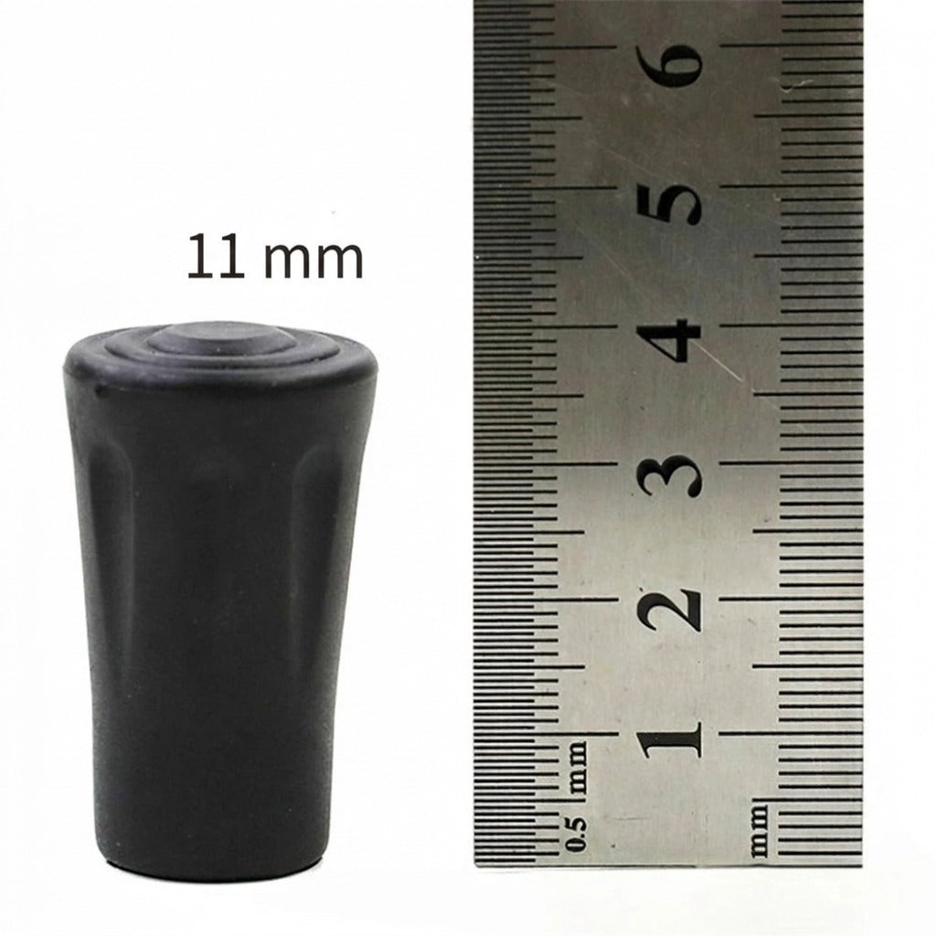 11 mm méretű fekete gumi csap mérettartó vonalzóval