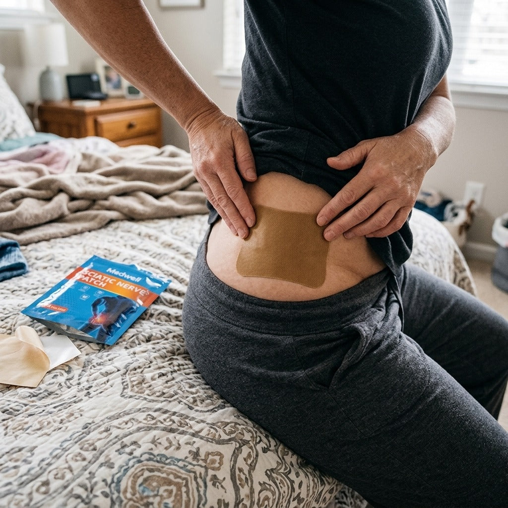 Self-Adhesive Hip and Buttocks Patches - in use