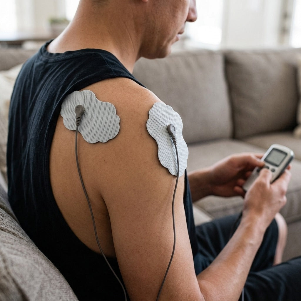 Self-Adhesive TENS Electrode Replacement Pads - in use