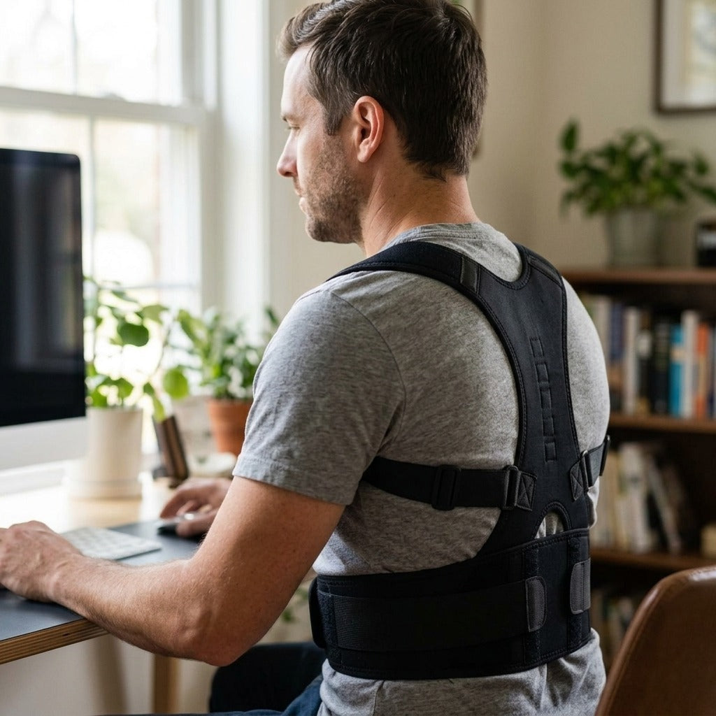 Shoulder Posture Corrector Belt - in use