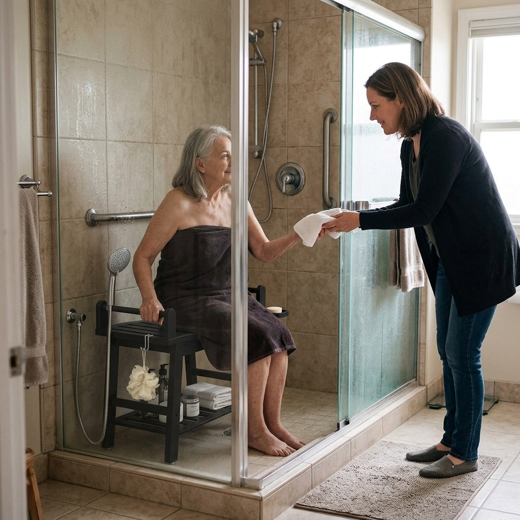 Shower Bench for Inside the Shower - in everyday life