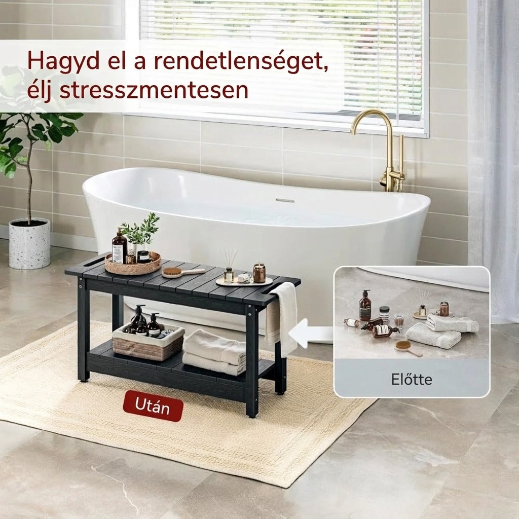 Fürdőszoba rendszerezés előtte-után