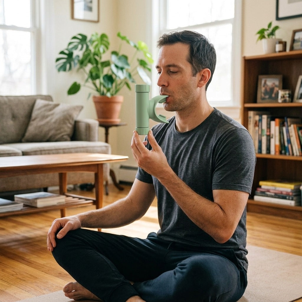 Silicone Breathing Exercise Trainer - at home