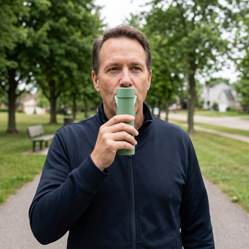 Silicone Breathing Exercise Trainer - in everyday life
