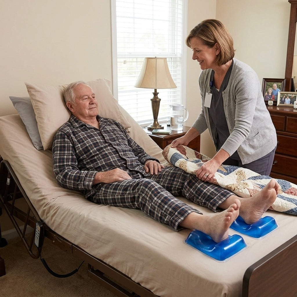 Silicone Gel Positioning Pad and Heel Protector - in everyday life